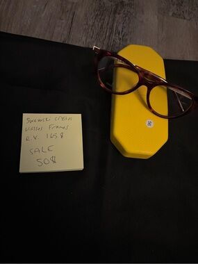 Swarovski Tortoiseshell Brown and Yellow Eyeglass Frames